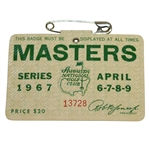 1967 Masters Tournament Series Badge #13728 - Gay Brewer Winner