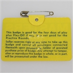1973 Masters Tournament Series Badge #24746 - Tommy Aaron Winner