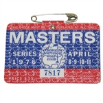1976 Masters Tournament Series Badge #7817 - Ray Floyd Winner