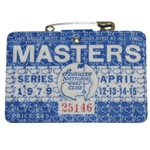 1979 Masters Tournament Series Badge #25146 - Fuzzy Zoeller Winner