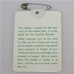 1982 Masters Tournament Series Badge #17714 - Craig Stadler Winner