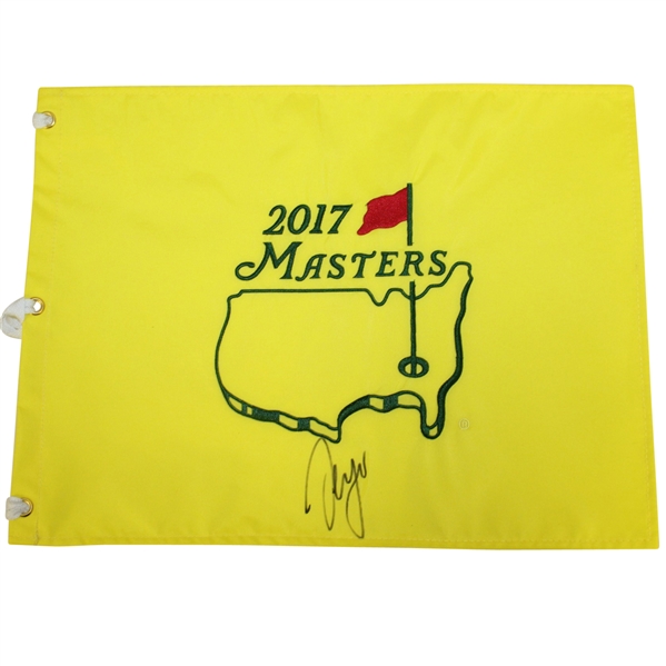 Sergio Garcia Signed 2017 Masters Embroidered Flag JSA ALOA