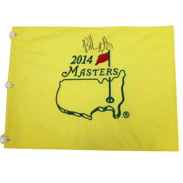 Bubba Watson Signed 2014 Masters Embroidered Flag JSA ALOA