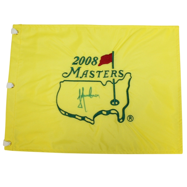 Trevor Immelman Signed 2008 Masters Embroidered Flag JSA ALOA