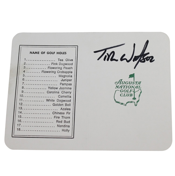 Tom Watson Signed Augusta National Golf Club Scorecard JSA ALOA