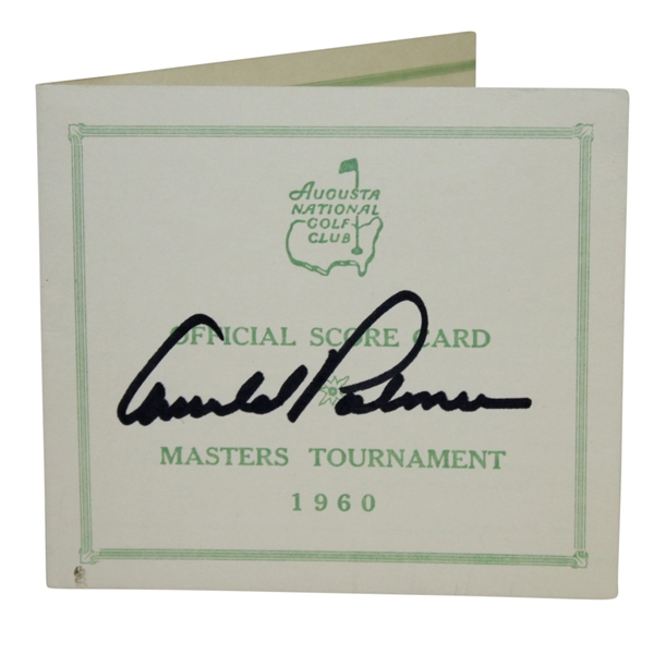 Arnold Palmer Signed 1960 Masters Tournament Official Scorecard FULL JSA #Z53292