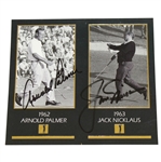 Arnold Palmer & Jack Nicklaus Signed GSV Masters Uncut Golf Cards FULL JSA #Z10824