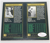 Arnold Palmer & Jack Nicklaus Signed GSV Masters Uncut Golf Cards FULL JSA #Z10824
