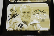 Arnold Palmer Signed 50th Anniversary Callaway Golf Tin with Golf Balls, Medallion, & Box JSA #T67573