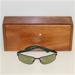 2016 Augusta National Masters Ltd Ed Maui Jim Glasses in Wood Box with Case, Card, Cloth, & More
