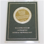 The Suppressed Tiger Woods Eyewitness Commemorative Sterling Silver Medal with Box & Stand