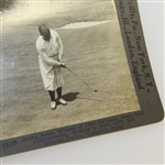 Bobby Jones Keystone View Company 'Putting with Calamity Jane Putter' Stereograph Card