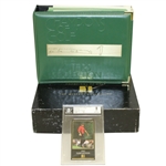 1998 Grand Slam Ventures The Masters Collection Golf Foil Green Binder Set with Tiger Slabbed Card