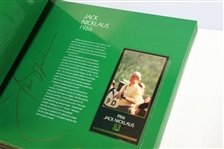 1998 Grand Slam Ventures The Masters Collection Golf Foil Green Binder Set with Tiger Slabbed Card