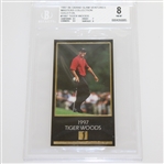 1998 Grand Slam Ventures The Masters Collection Golf Foil Green Binder Set with Tiger Slabbed Card