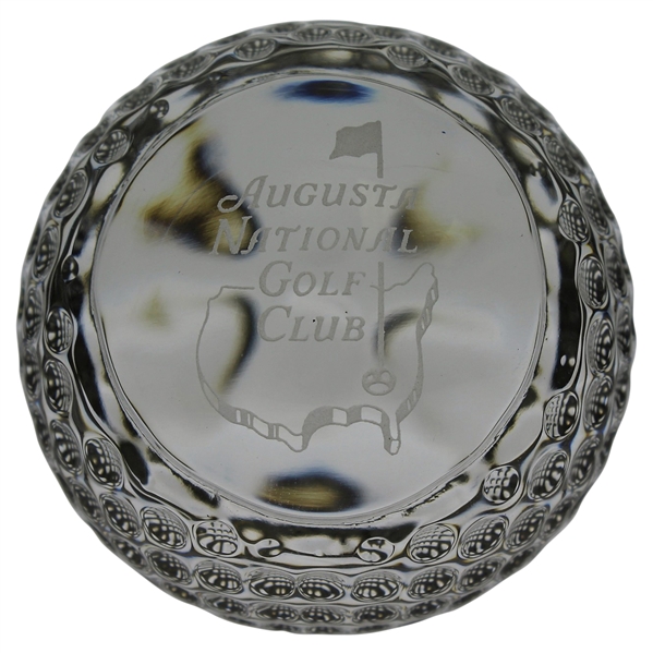 Augusta National Golf Club Tiffany and Co. Undated Crystal Golf Ball in Original Tiffany Box