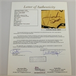 Jordan Spieth Signed 2015 Masters Embroidered Flag - FULL Signature JSA #Z63272