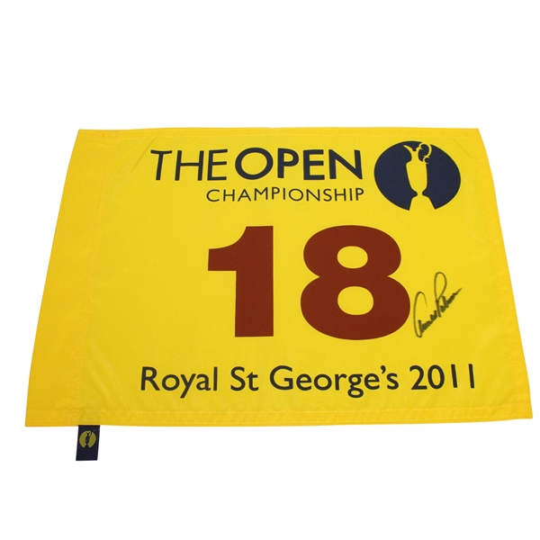 Arnold Palmer Signed 2011 Open Championship at Royal St. Georges Flag JSA ALOA
