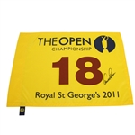 Arnold Palmer Signed 2011 Open Championship at Royal St. Georges Flag JSA ALOA