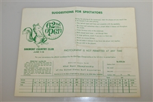 1962 US Open at Oakmont CC Program, Spectator Guide, & Scorecard