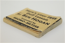 1950's Ben Hogan 'Here's Your Free Golf Lesson' Magic-Eye Movie Flip Book