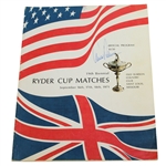 Arnold Palmer Signed 1971 Ryder Cup at Old Warson CC Program JSA ALOA