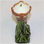 1910 Austrian Majolica Ceramic Golfer Bud Vase with Bucket