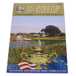 2002 Ryder Cup at The Belfry Program