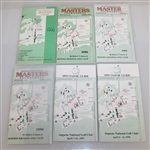 Six Masters Spectator Guides - 1990, 1992, 1993, 1996, 1997, & 1998