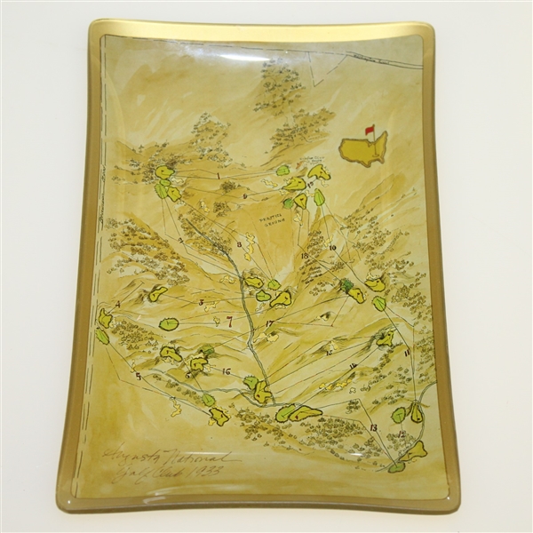 1933 Augusta National Map Depicted on Ceramic Candy Dish