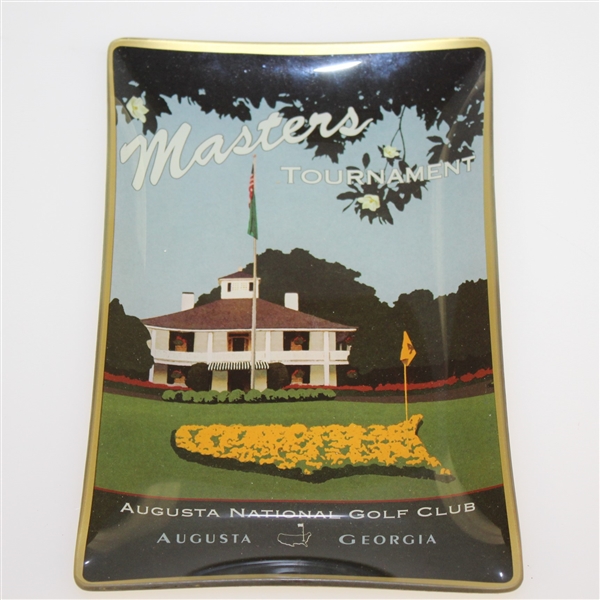 Augusta National Golf Club Masters Clubhouse with Flag Depicted on Ceramic Candy Dish