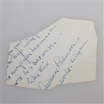 Sam Parks Signed 1942 Note from Atlantic City JSA ALOA