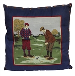 Turn of the Century Golfers Depicted on Pillow - Al Kelley Collection