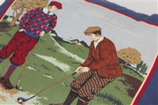 Turn of the Century Golfers Depicted on Pillow - Al Kelley Collection