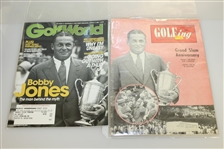 Five Bobby Jones on Cover Magazines - SI, Golf Digest, GolfWorld, Golfing, & Majors of Golf