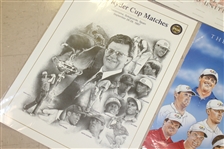 Four Ryder Cup Championship Posters - 1997, 2004, 2010, & 2014 - European Team Wins