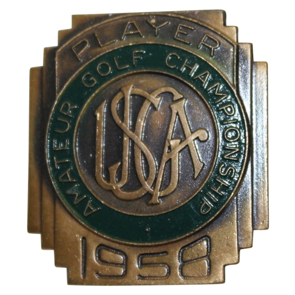 Deane Bemans 1958 US Amateur Championship Contestant Badge