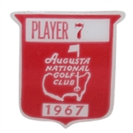 Deane Bemans 1967 Masters Tournament Contestant Badge #7 - Gay Brewer Winner
