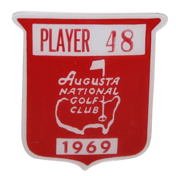 Deane Bemans 1969 Masters Tournament Contestant Badge #48 - George Archer Winner