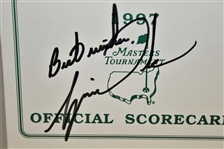 Tiger Woods Signed 1997 Masters Official Scorecard JSA ALOA