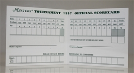 Tiger Woods Signed 1997 Masters Official Scorecard JSA ALOA