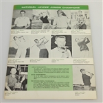 1957 Jaycee Junior Golf Tournament Program - Bob Jones on Cover - Nicklaus Win