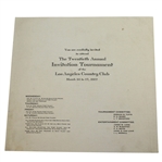 1917 Los Angeles Country Club Invitation Tournament Invite Letter