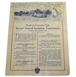 1918 Brentwood Country Club 2nd Annual Invitation Tournament Program/Sheet - SCGA