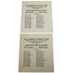 Two 1918 Los Angeles Country Club Exhibition Golf Match Mixed Foursome Programs