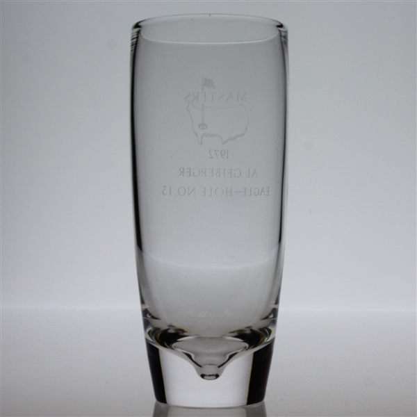 1972 Masters Awarded Eagle Hole #13 Crystal Highball Glass - Al Geiberger