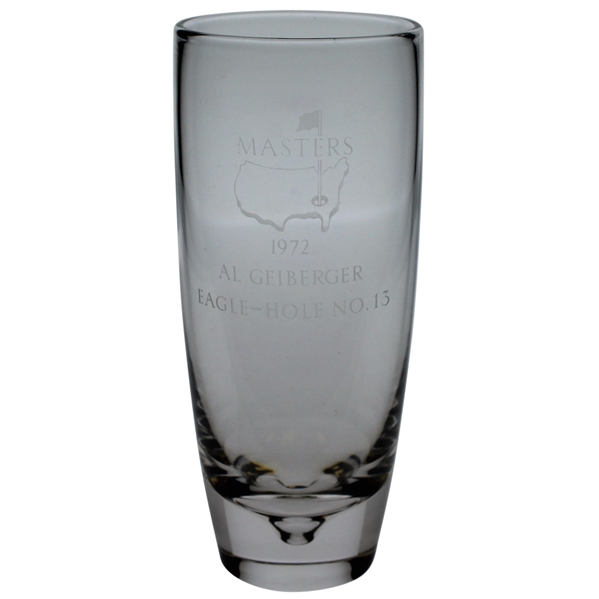 1972 Masters Awarded Eagle Hole #13 Crystal Highball Glass - Al Geiberger