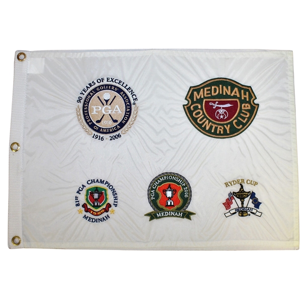 2006 Medinah Golf Club Major Tournaments Embroidered Flag- Limited Issue 500 Sold @ 06 PGA Championship