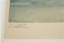 Bobby Jones Signed Ltd Ed Augusta National Member T. Stephens Print to Jack Westland (3x Walker Cupper)FULL JSA #Z69221