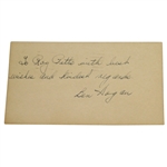 Ben Hogan 1948 Signed/Personalized G.P.C.- Valued Item in this Seldom Seen Format JSA ALOA